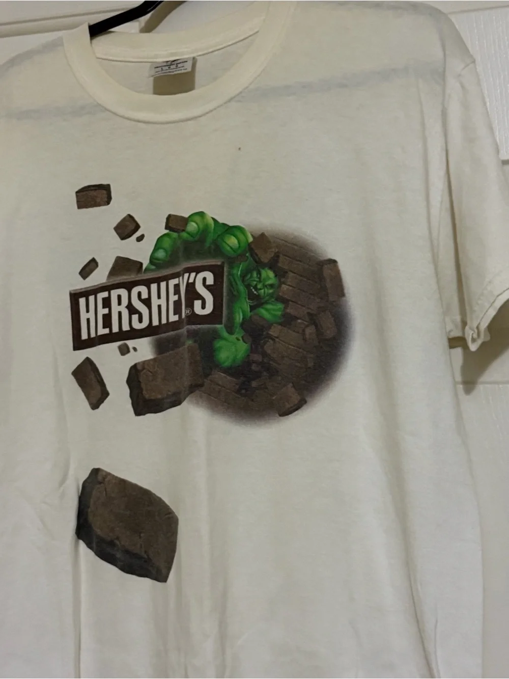 Vintage Marvel The Incredible Hulk x Hershey Collab Promo Tee T-Shirt Size Large